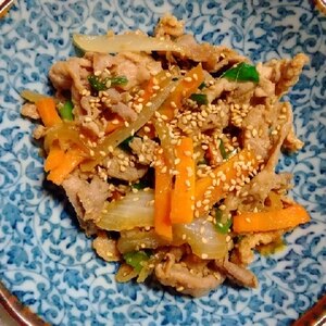 豚肉でチャプチェ